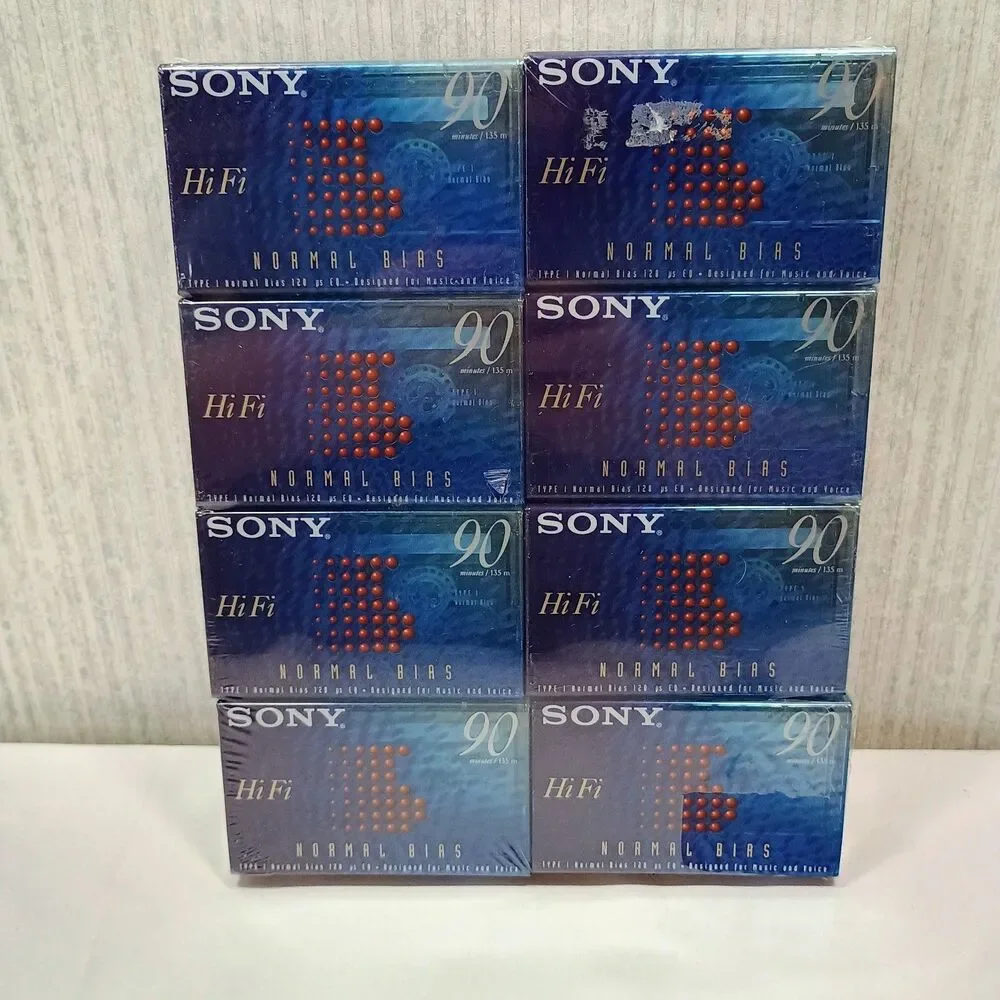 16 NEW SEALED Sony C-60HFB HiFi Blank Audio Cassette Tapes 60 Min. Normal Bias